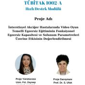 TÜBİTAK 1002-A Prof.Dr. S.Ufuk YURDALAN & Uzm.Fzt.Zeynep KAÇAR AKKOÇ