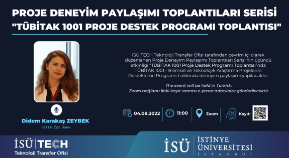Project Experience Sharing Meetings Series "TUBITAK 1001 Project Support Program Meeting"