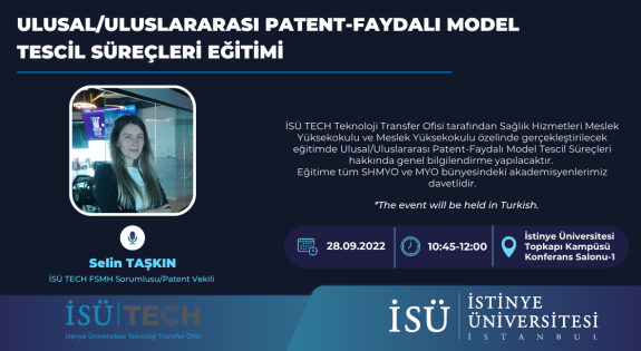 Ulusal/Uluslararası Patent-Faydalı Model Tescil Süreçleri Eğitimi