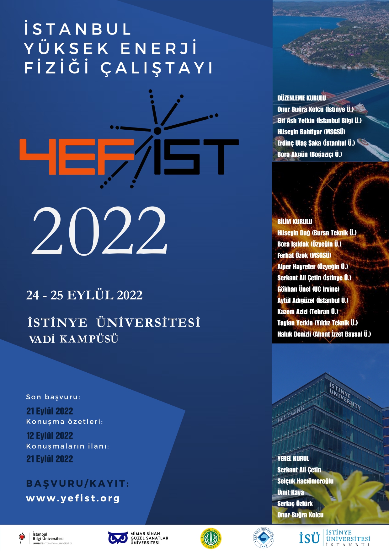 YEFİST 2022 / İstanbul Yüksek Enerji Fiziği Çalıştayı