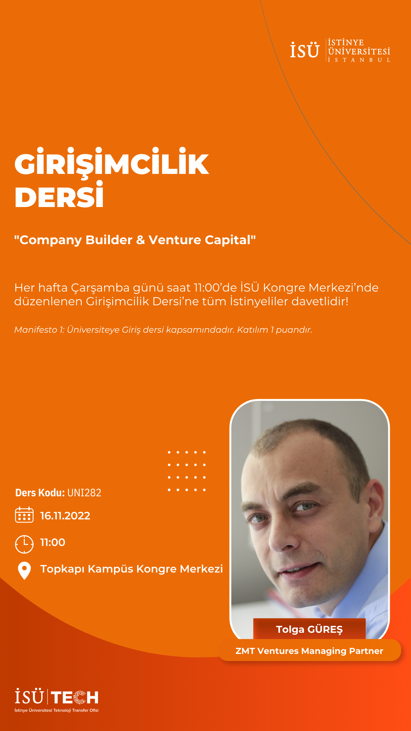 Girişimcilik Dersi "Company Builder & Venture Capital"