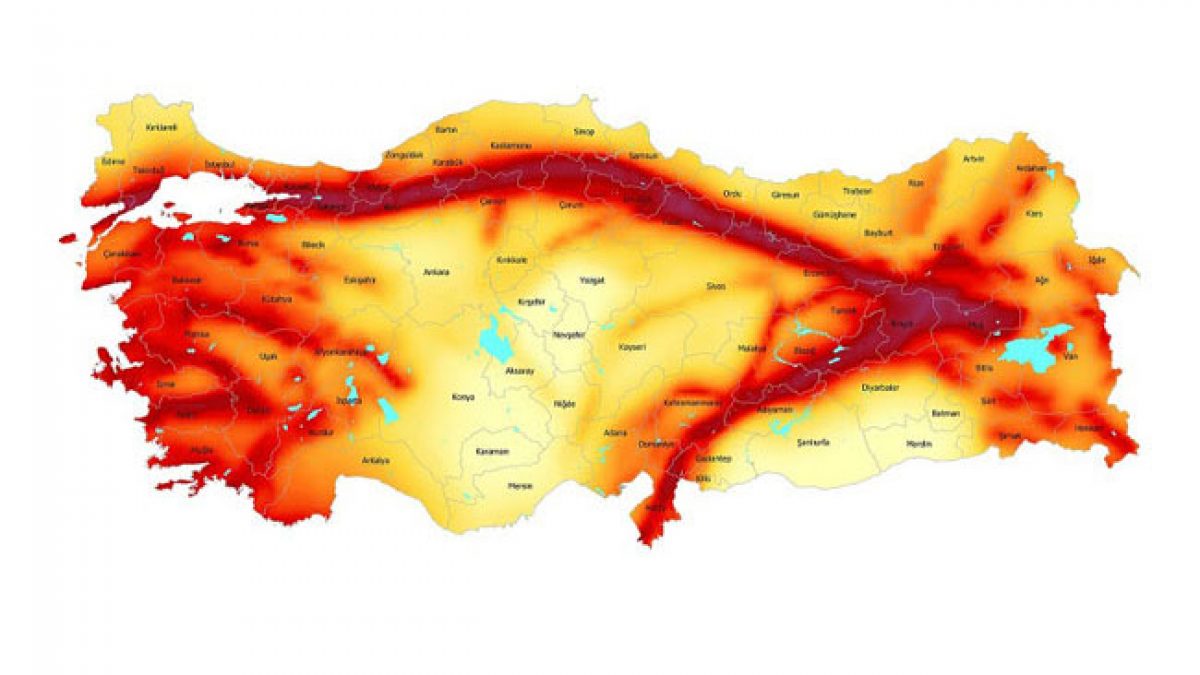 türkiye'de deprem haritası 2020