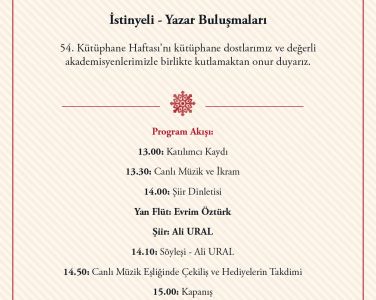 We celebrated the 54th Library Week with the Istinye-Author Meeting