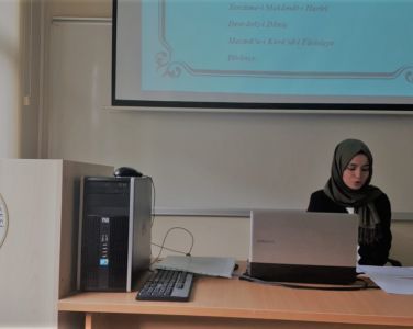 Department of Turkish Language and Literature researcher assistant Seda AYDIN presented in a paper titled “Translation and Commentary of Makâmât-ı Harîrî by Manastırlı Dâniş Ahmed Efendi” at VI. International Yildiz Social Sciences Congress.
