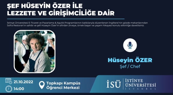About Taste and Entrepreneurship with Chef Hüseyin Özer