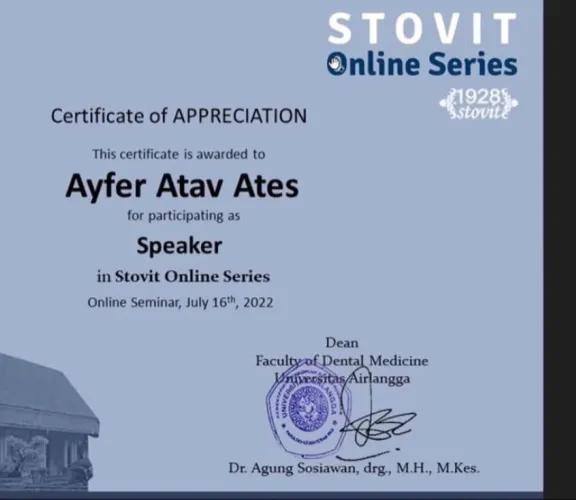 Stovit Online Series (SOS) Semineri - Öğretim Üyesi Doçent Dr Ayfer ATAV ATEŞ