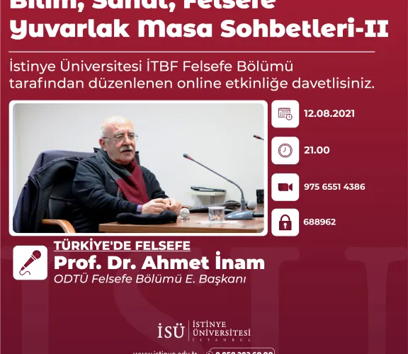 Bilim, Sanat, Felsefe Yuvarlak Masa Sohbetleri-II "Türkiye'de Felsefe"