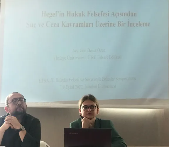 Felsefe Bölümü Arş. Gör. Deniz Özen, İstanbul Üniversitesi, Hukuk Fakültesi Tarafından Düzenlenen X. Hukuka Felsefi ve Sosyolojik Bakışlar Sempozyumu'nda Bir Bildiri Sundu.
