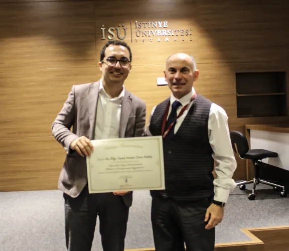 Our Engineering Faculty member Dr. Hasan Onur Keleş presented his research work titled "Functional Near Infrared Spectroscopy and its applications’’ at İstinye University.  