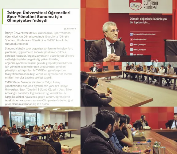 Olimpik Sporların Uluslararası Yönetimi ve TMOK