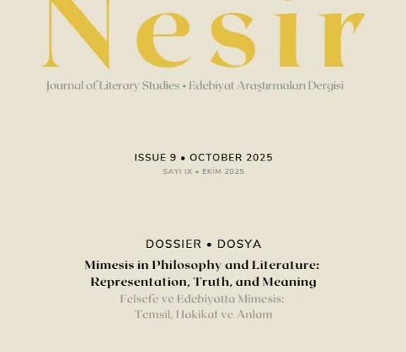 Türk Dili ve Edebiyatı Bölümü Dr. Öğr. Üyesi Seda Kurt'un The Translations of Aesop’s Stories in Letâ’ifü’l-Hikâyât: Correspondences in Aesop Indices and Alternative Reading Recommendations adlı makalesi Nesir dergisinin Ekim 2025 tarihli 9. sayısında yayımlandı. Bu görselde derginin kapağı yer almaktadır.